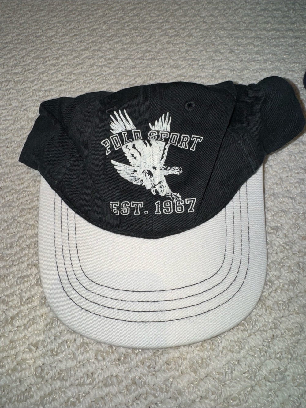 Polo Sport Black and White Baseball Cap